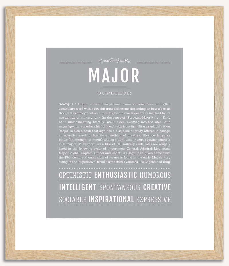 Major | Name Art Print