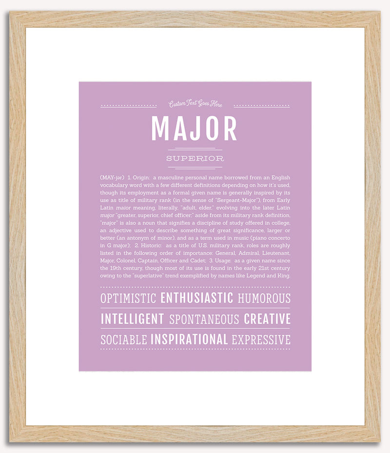 Major | Name Art Print