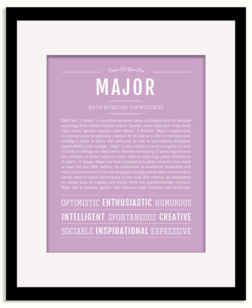 Frame Options | Lilac | Black Frame, Matted