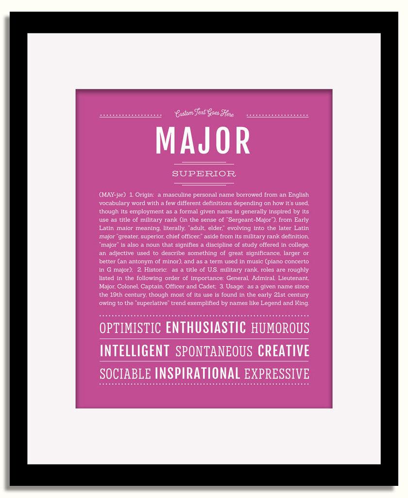 Frame Options | Dark Pink | Black Frame, Matted