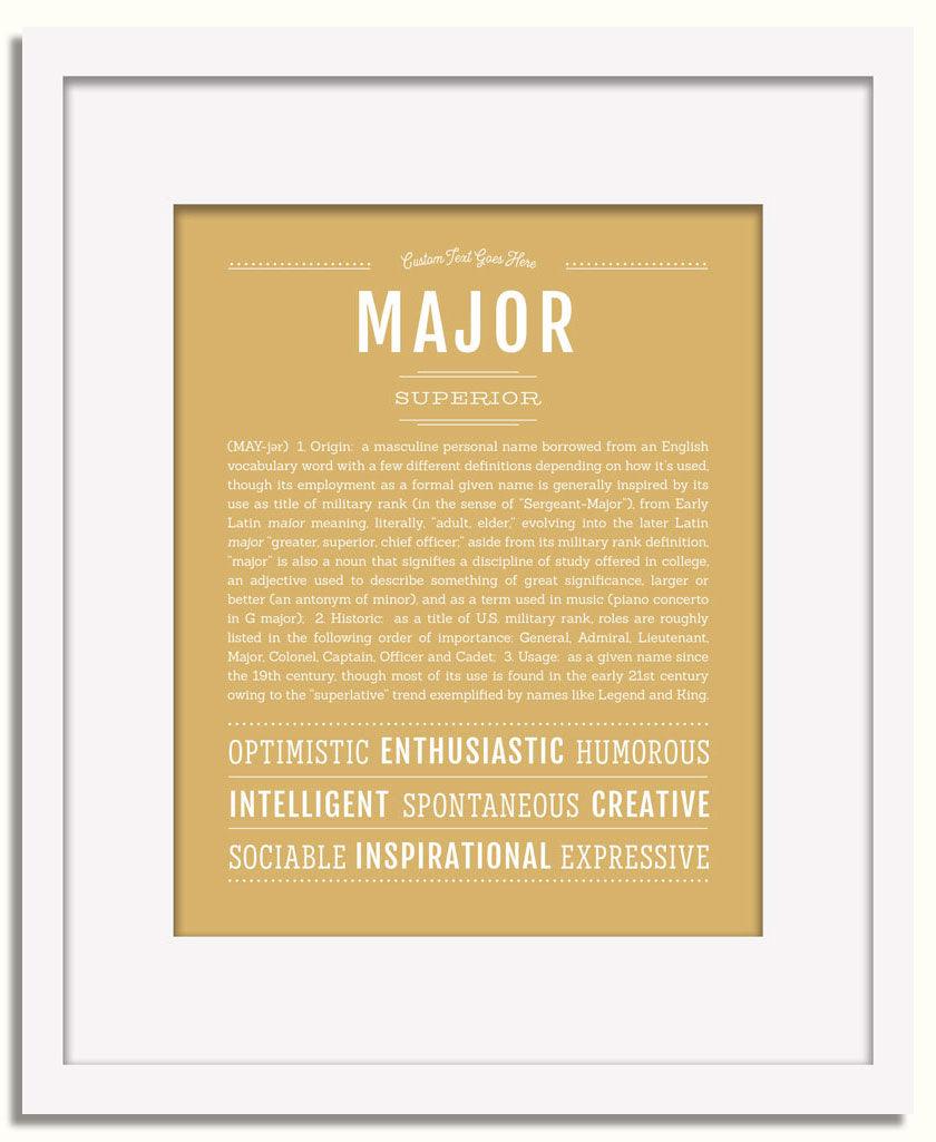 Frame Options | Matte Gold | White Frame, Matted