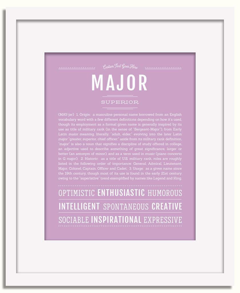 Frame Options | Lilac | White Frame, Matted