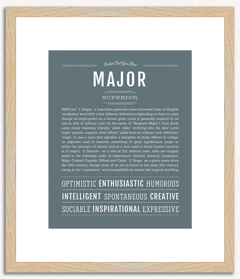 Major | Name Art Print