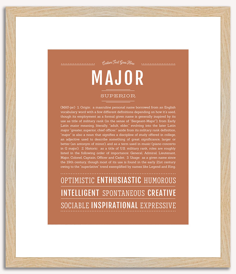 Major | Name Art Print