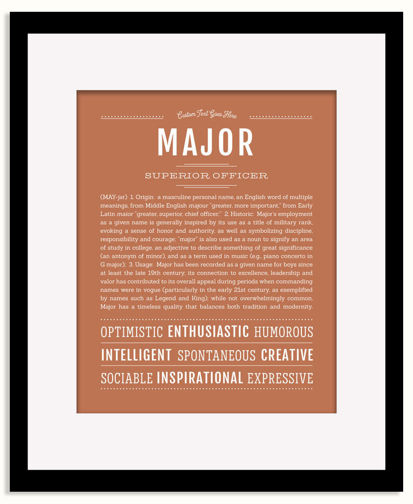Frame Options | Terra Cotta | Black Frame, Matted