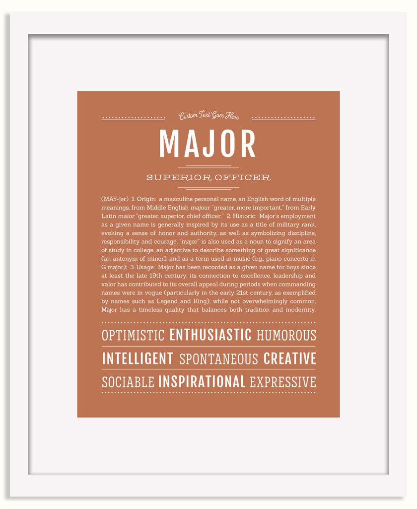 Frame Options | Terra Cotta | White Frame, Matted