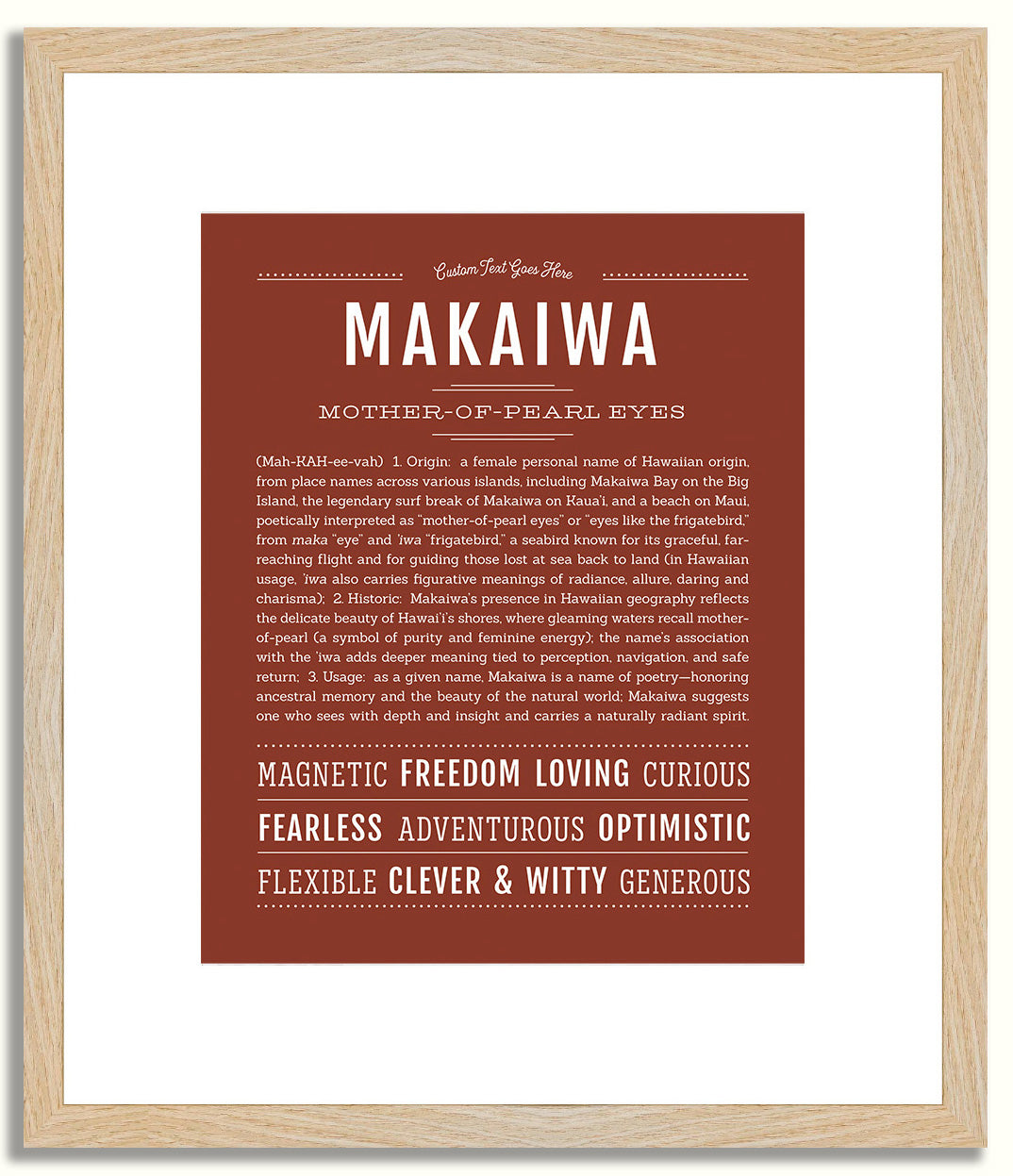 Makaiwa | Name Art Print