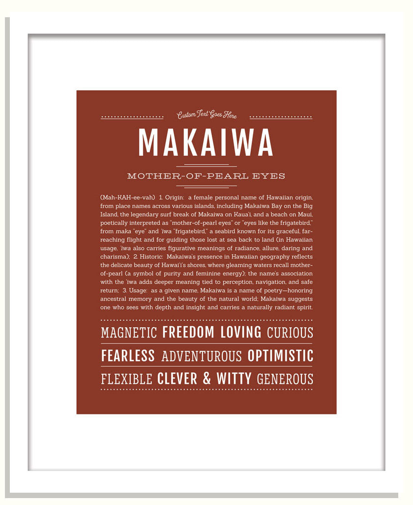 Makaiwa | Name Art Print