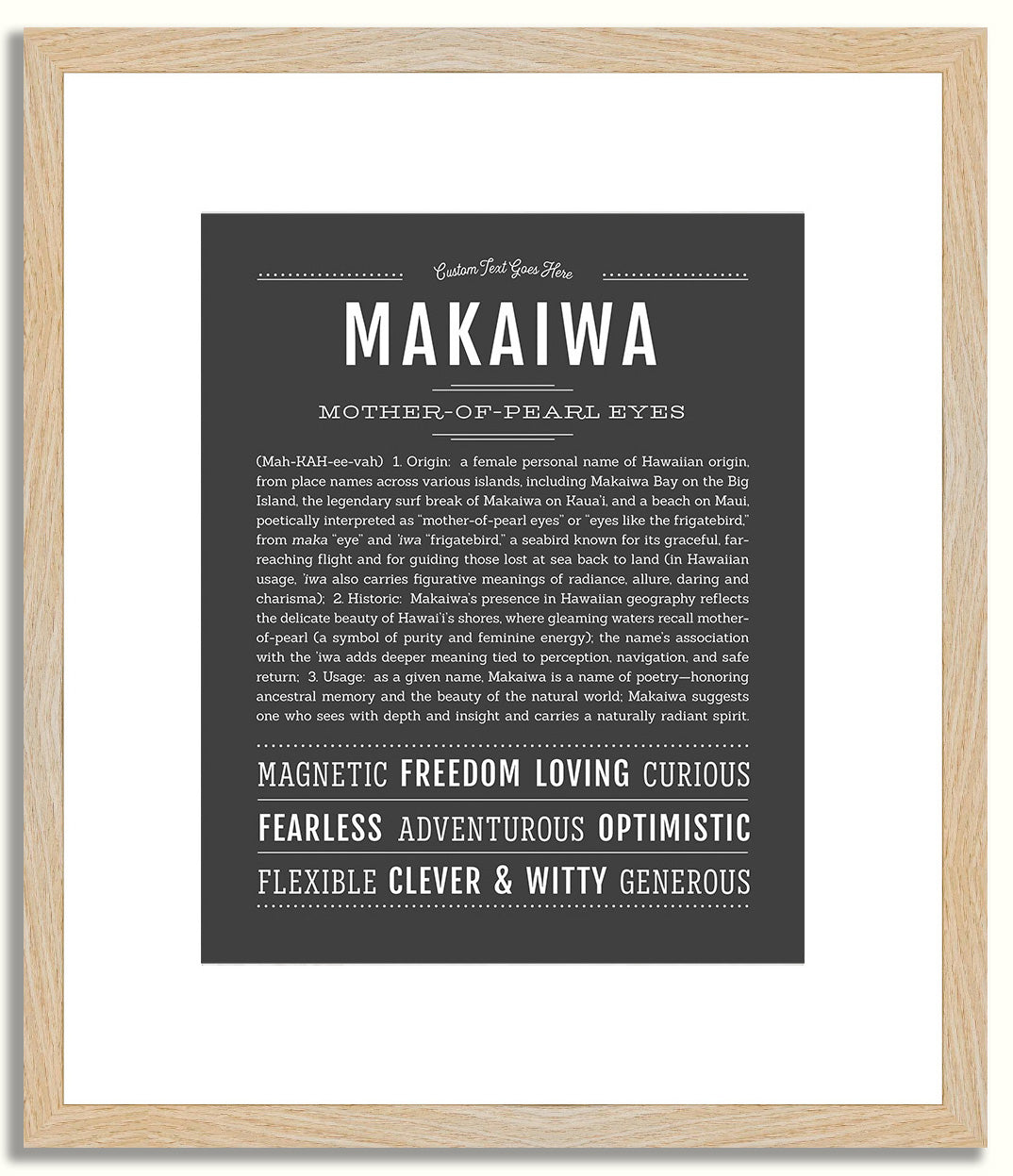 Makaiwa | Name Art Print