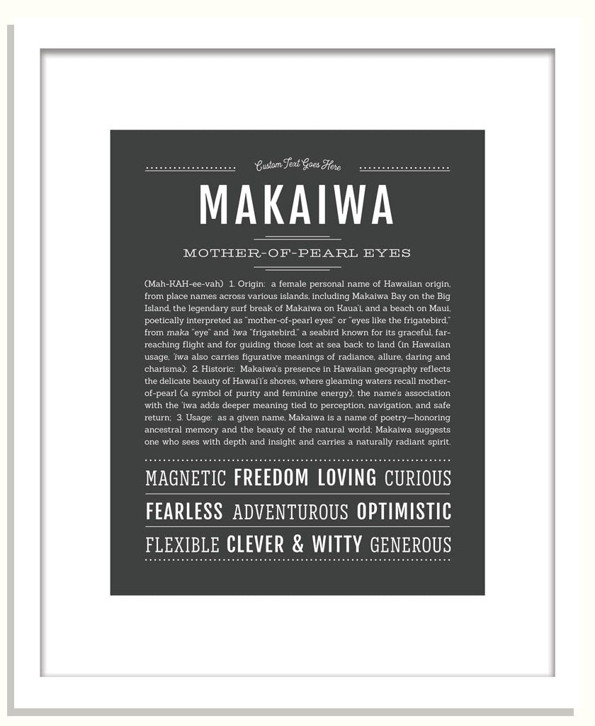 Makaiwa | Name Art Print