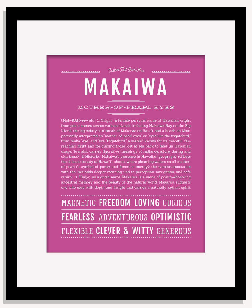 Makaiwa | Name Art Print