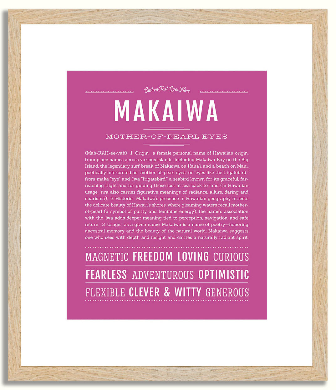 Makaiwa | Name Art Print