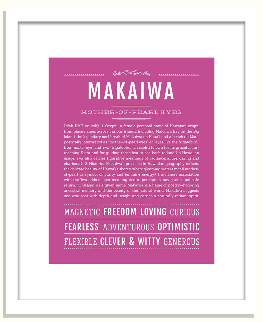 Makaiwa | Name Art Print