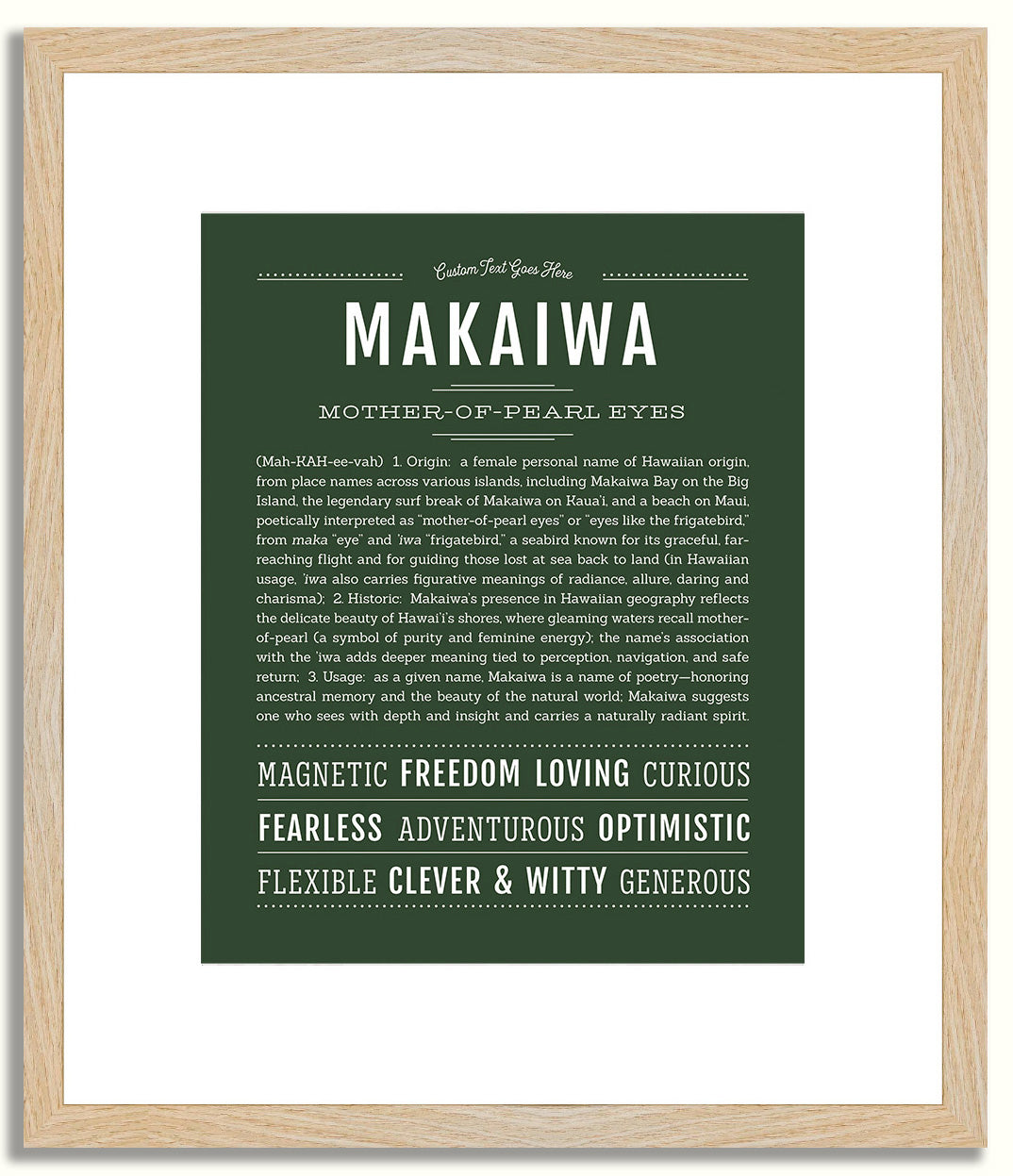 Makaiwa | Name Art Print