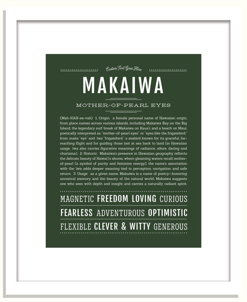 Makaiwa | Name Art Print