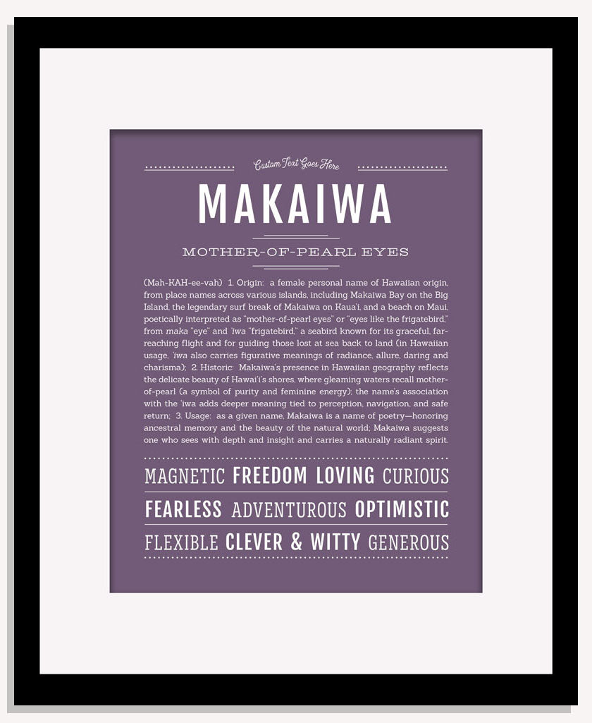 Makaiwa | Name Art Print