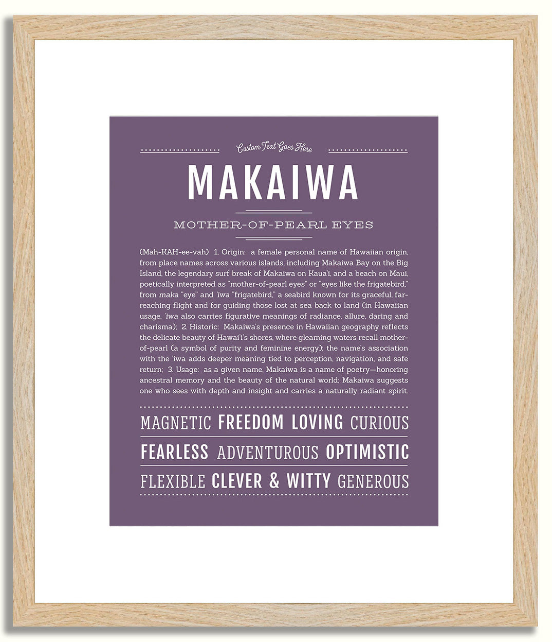 Makaiwa | Name Art Print