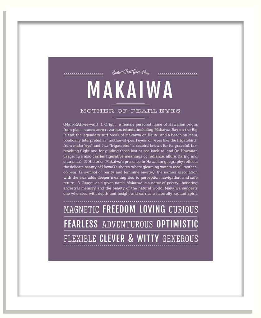 Makaiwa | Name Art Print