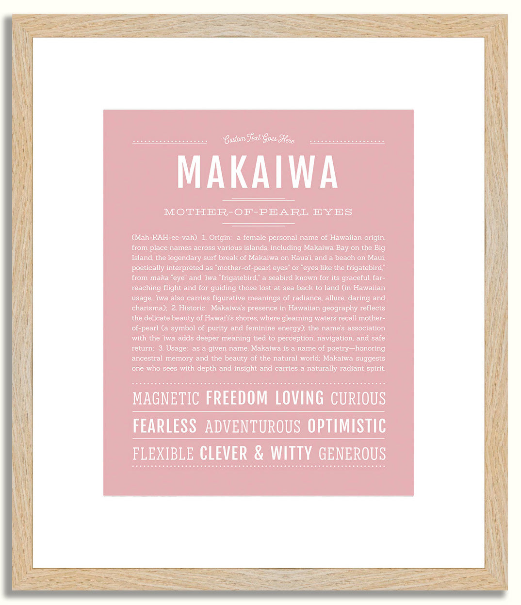 Makaiwa | Name Art Print