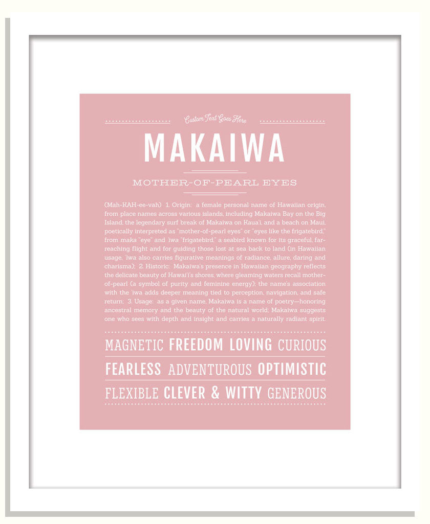 Makaiwa | Name Art Print