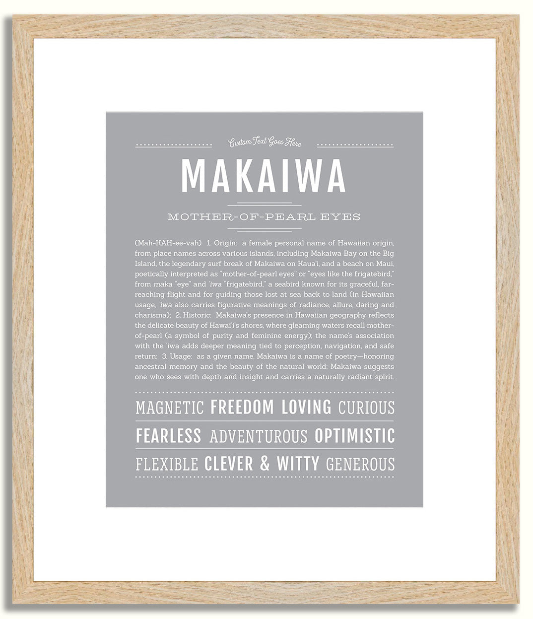 Makaiwa | Name Art Print