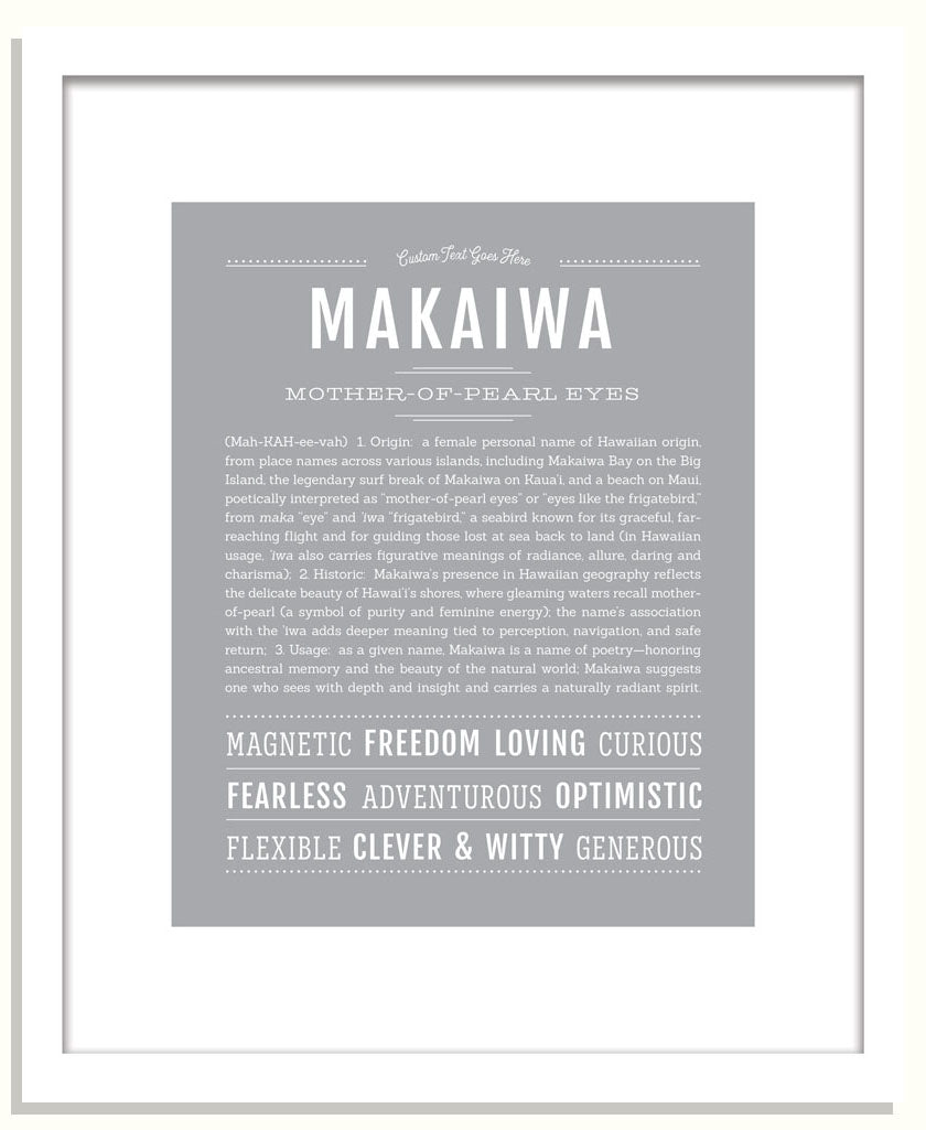 Makaiwa | Name Art Print