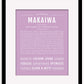 Makaiwa | Name Art Print