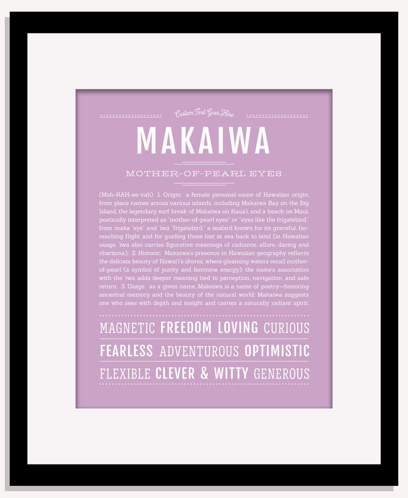 Makaiwa | Name Art Print