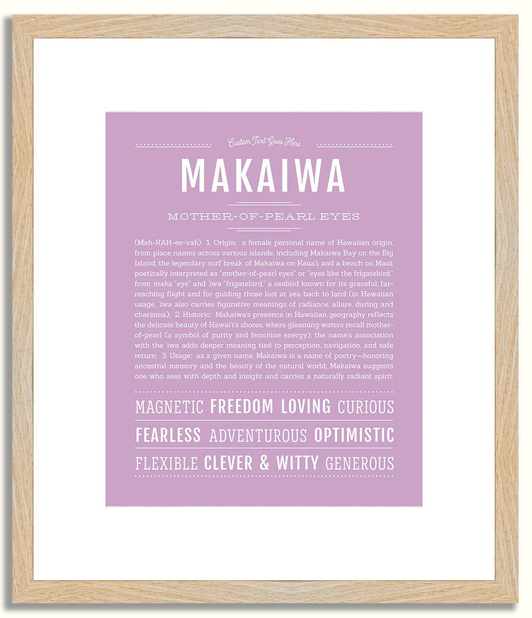 Makaiwa | Name Art Print