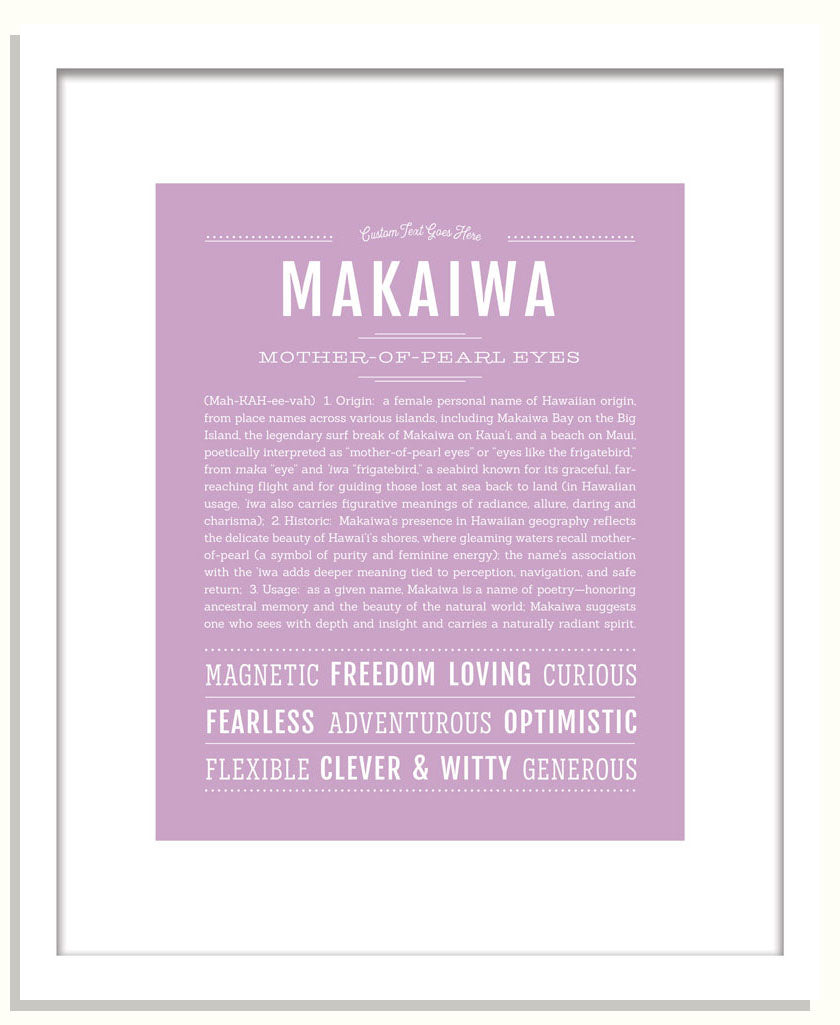 Makaiwa | Name Art Print