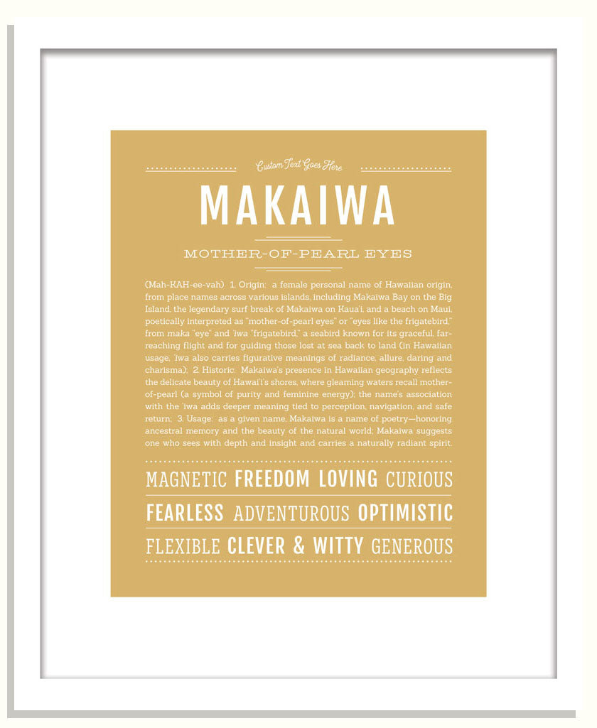 Makaiwa | Name Art Print