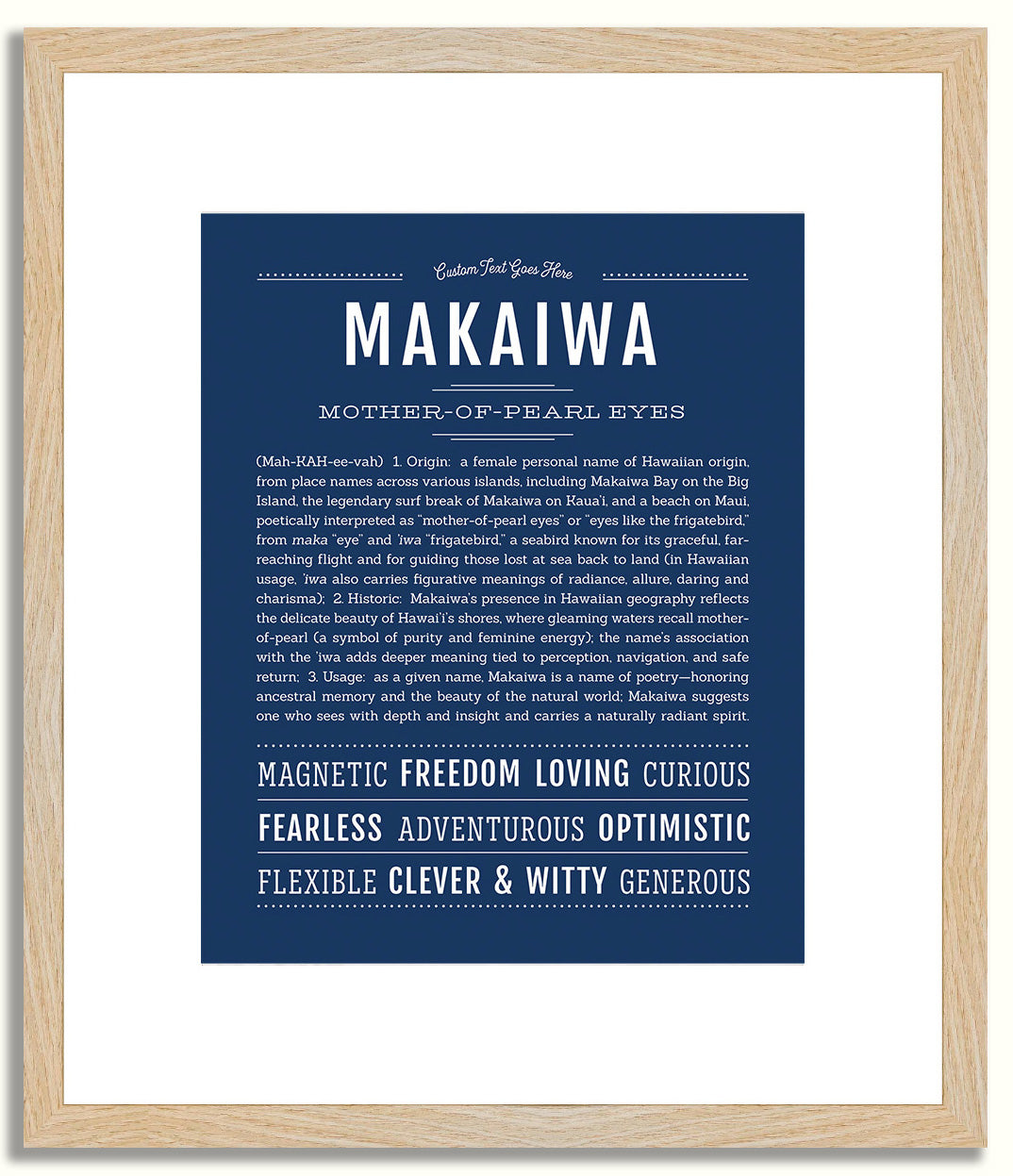 Makaiwa | Name Art Print