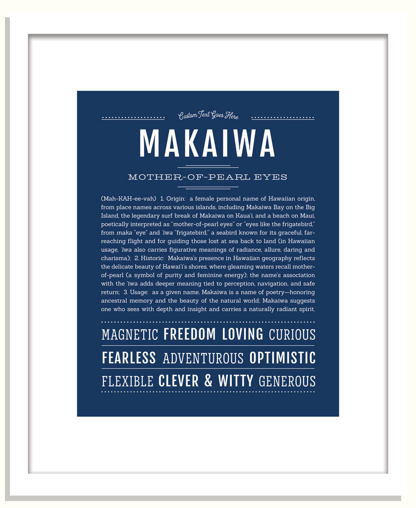 Makaiwa | Name Art Print