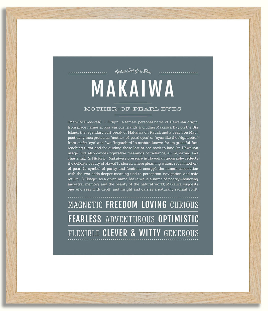 Makaiwa | Name Art Print