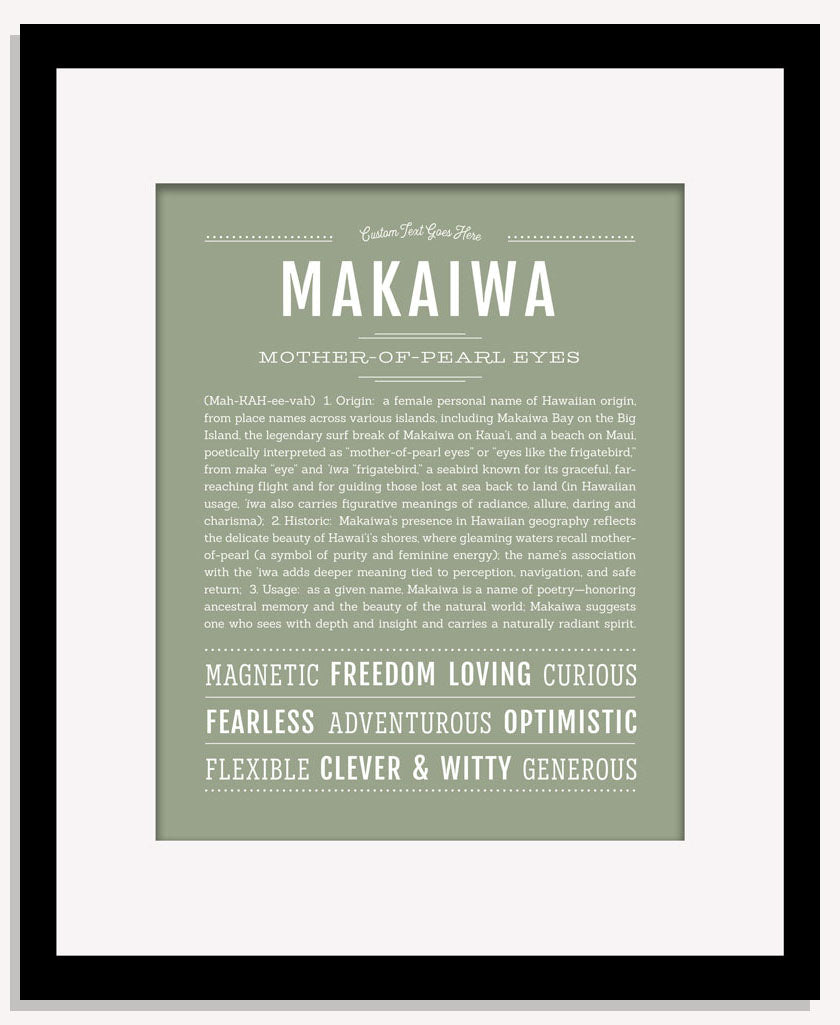 Makaiwa | Name Art Print