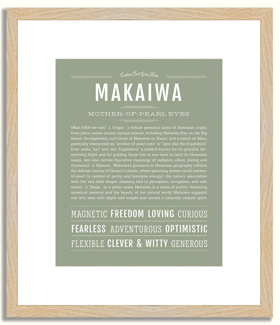 Makaiwa | Name Art Print