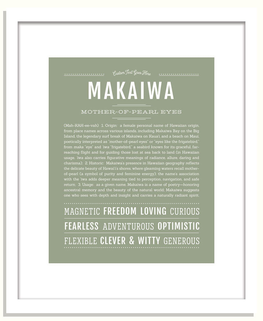 Makaiwa | Name Art Print