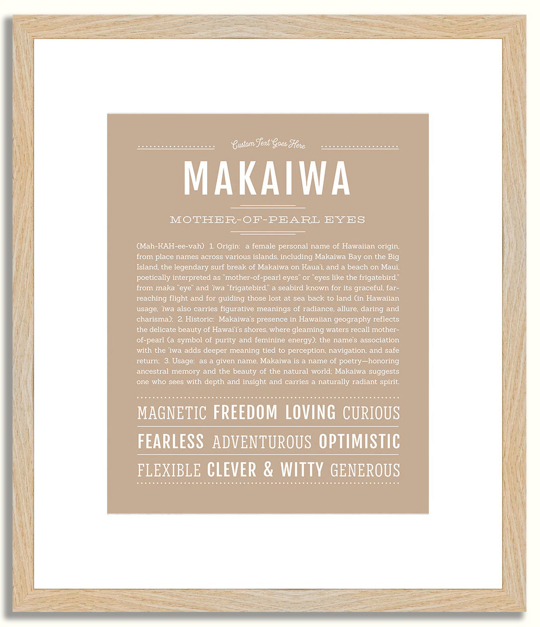 Makaiwa | Name Art Print