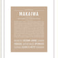 Makaiwa | Name Art Print