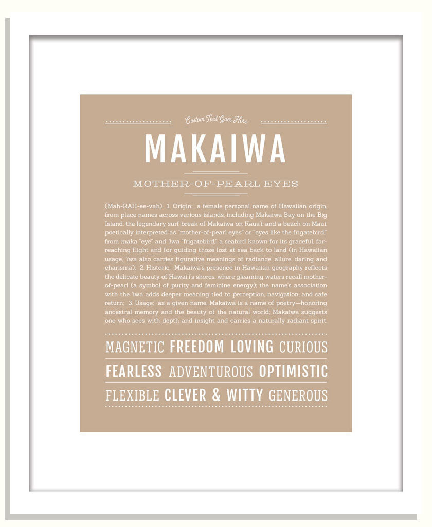 Makaiwa | Name Art Print