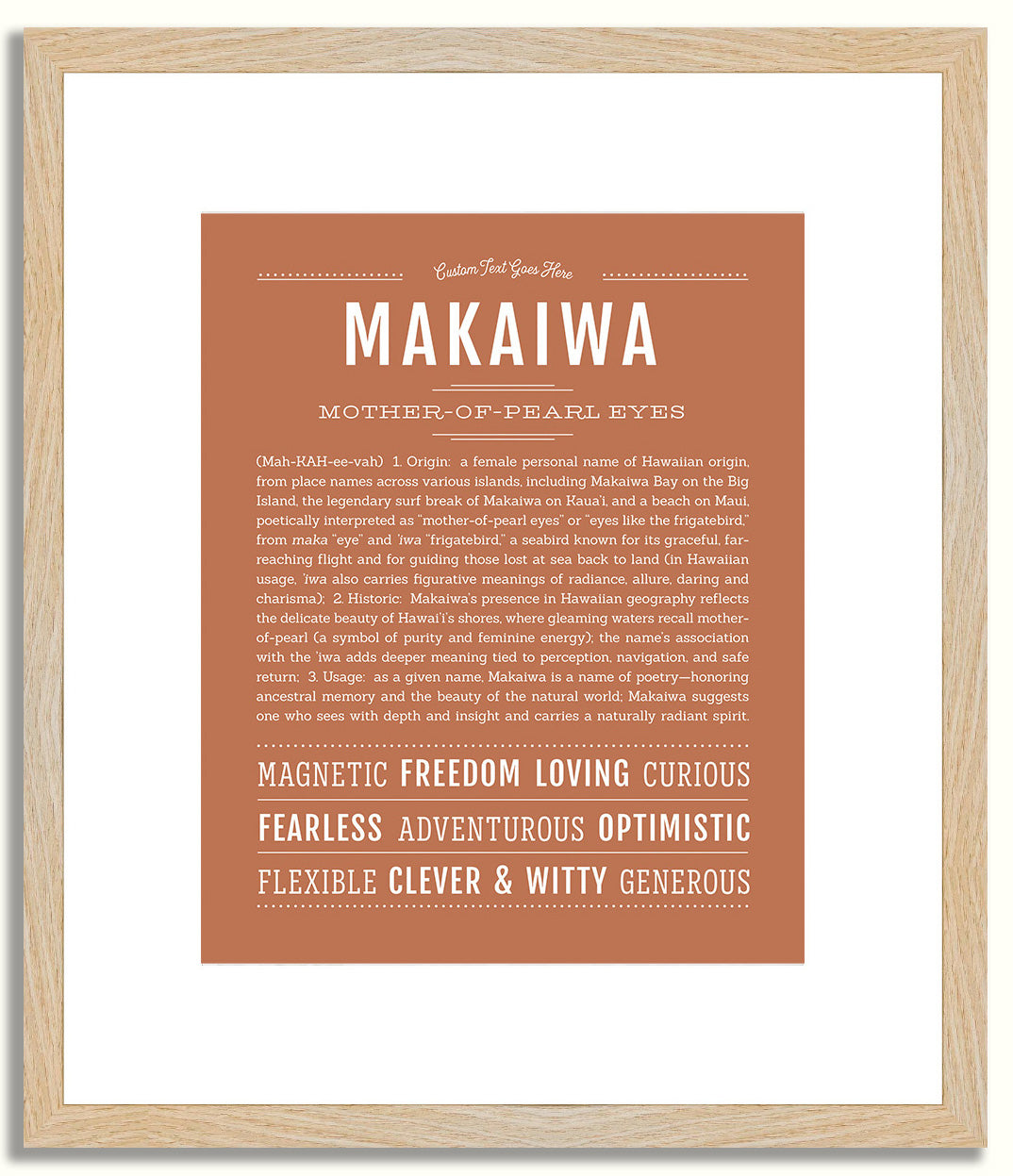Makaiwa | Name Art Print