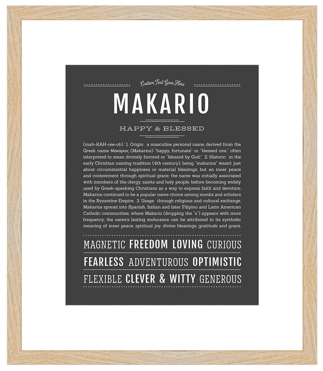 Frame Options | Charcoal Gray | Maple Frame, Matted