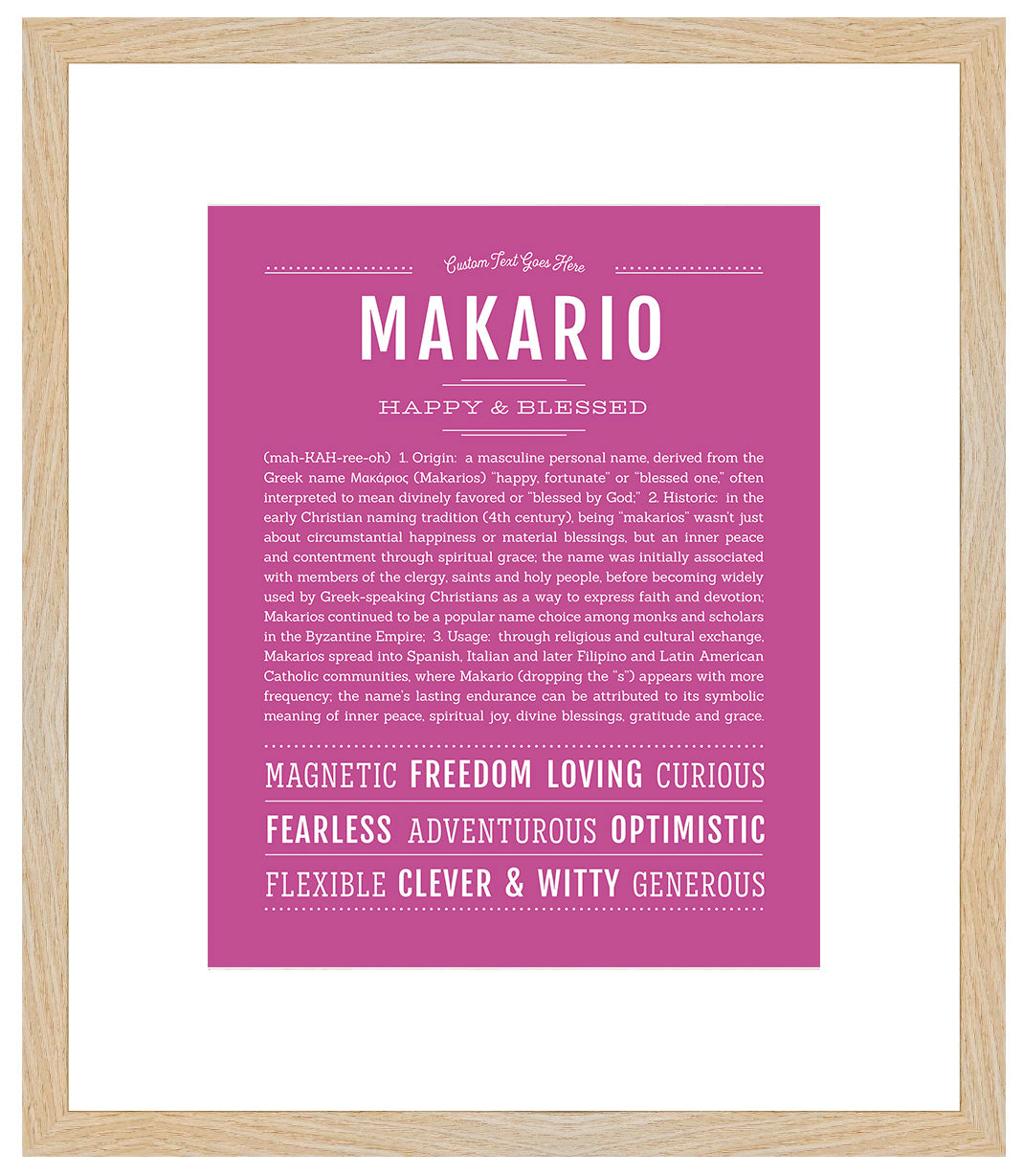 Frame Options | Dark Pink | Maple Frame, Matted