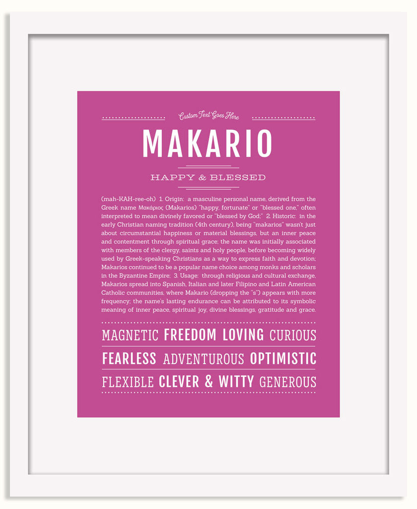Frame Options | Dark Pink | White Frame, Matted