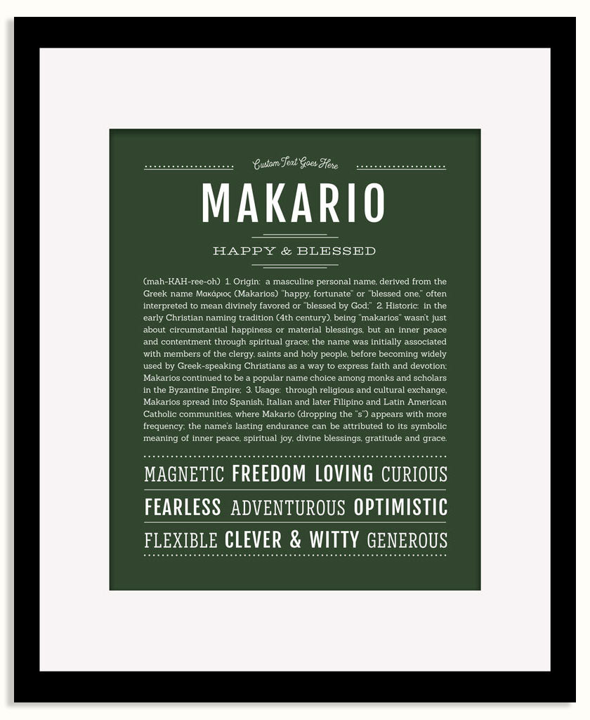 Frame Options | Deep Forest | Black Frame, Matted