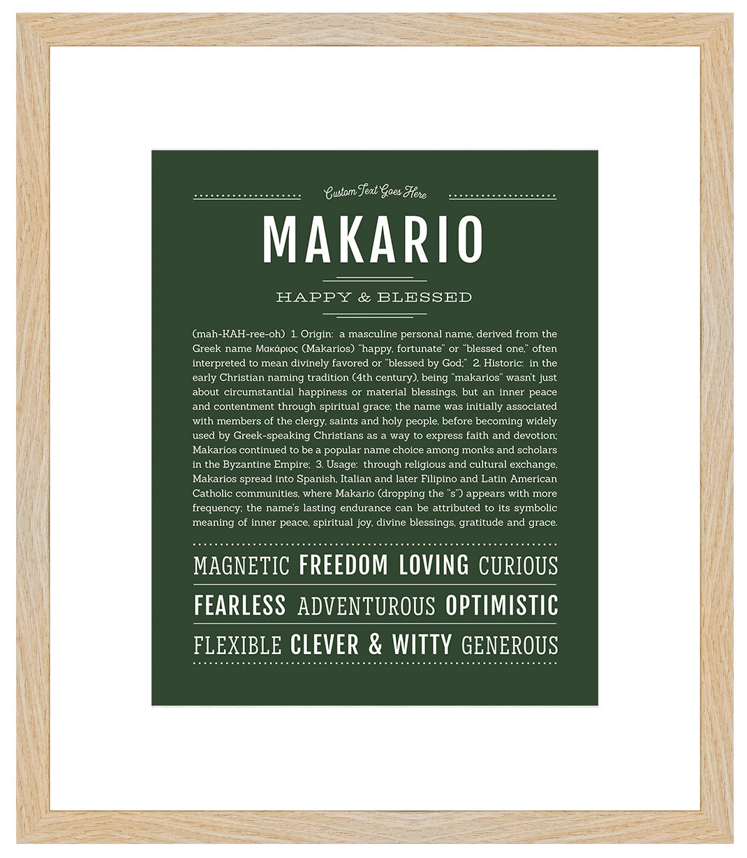 Frame Options | Deep Forest | Maple Frame, Matted