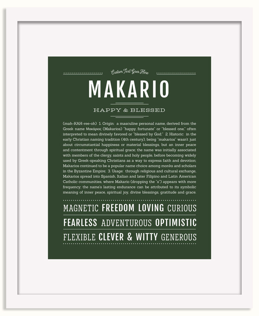 Frame Options | Deep Forest | White Frame, Matted