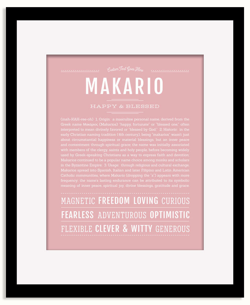 Frame Options | Dusty Rose | Black Frame, Matted