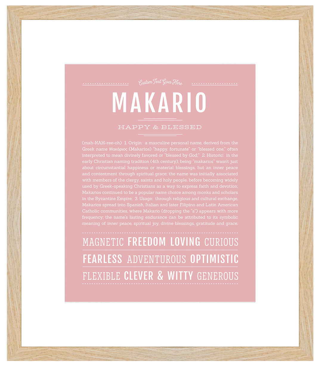 Frame Options | Dusty Rose | Maple Frame, Matted