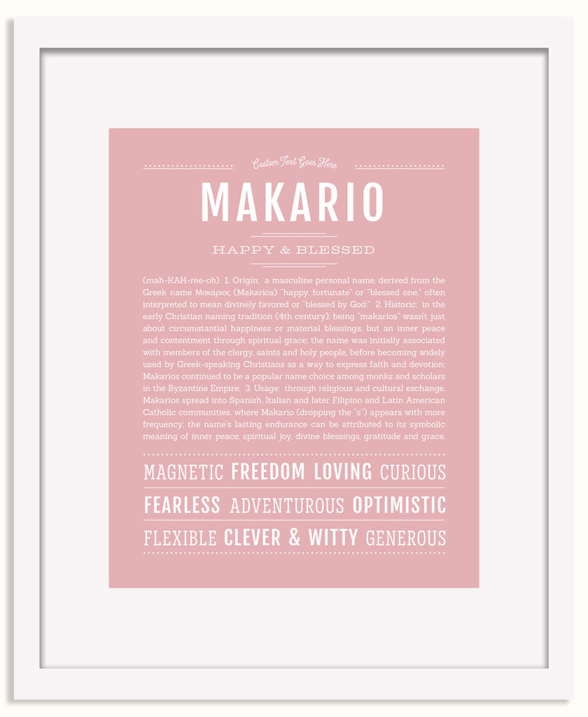 Frame Options | Dusty Rose | White Frame, Matted